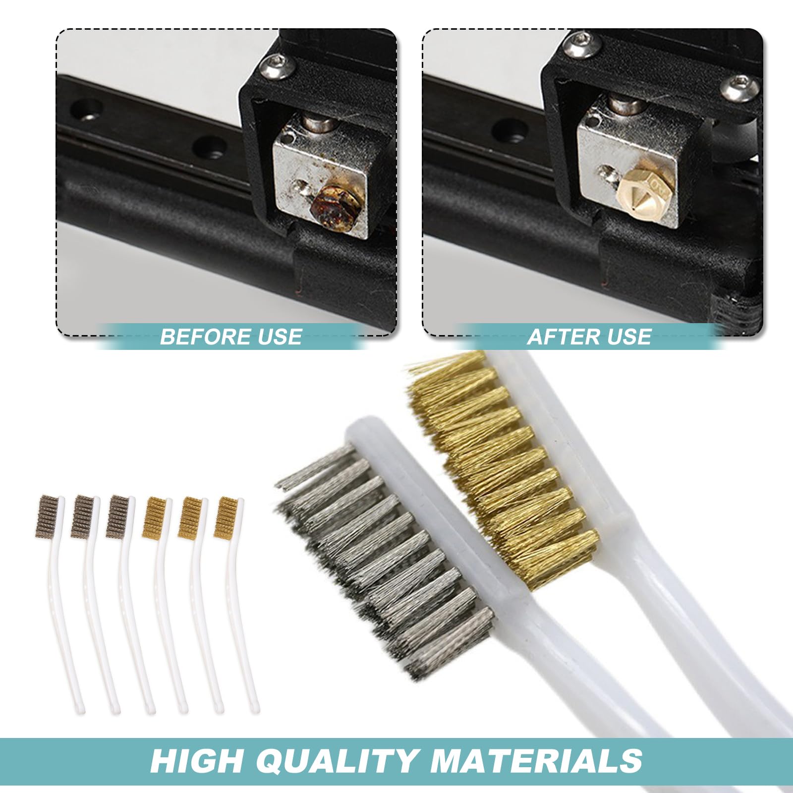 Lot De 12 Mini Brosses Métalliques, Brosse Metallique Avec Poils En