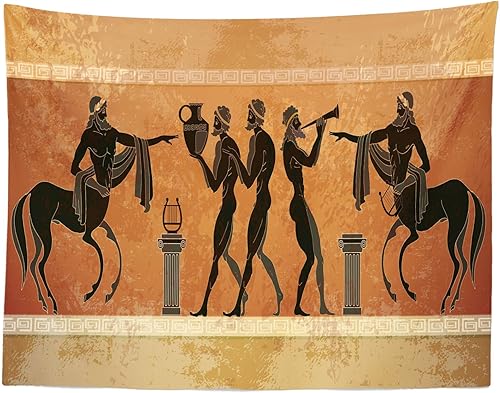 Miniatura 5 de Telón de fondo de mitología de la antigua Grecia de 7 x 5 pies, Centauro, Dios humano del Olimpo, fondo de fotografía antigua, telón de fondo de