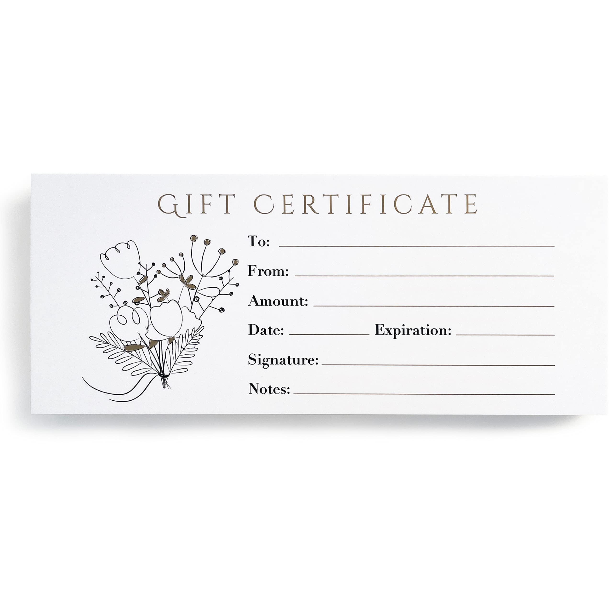 CLEVER SIGNS 100 Blank Gift Certificates – Great for Small Business, Restaurant, Spa, Makeup, Hair Beauty Salon, Wedding, Holiday, Christmas, Birthday