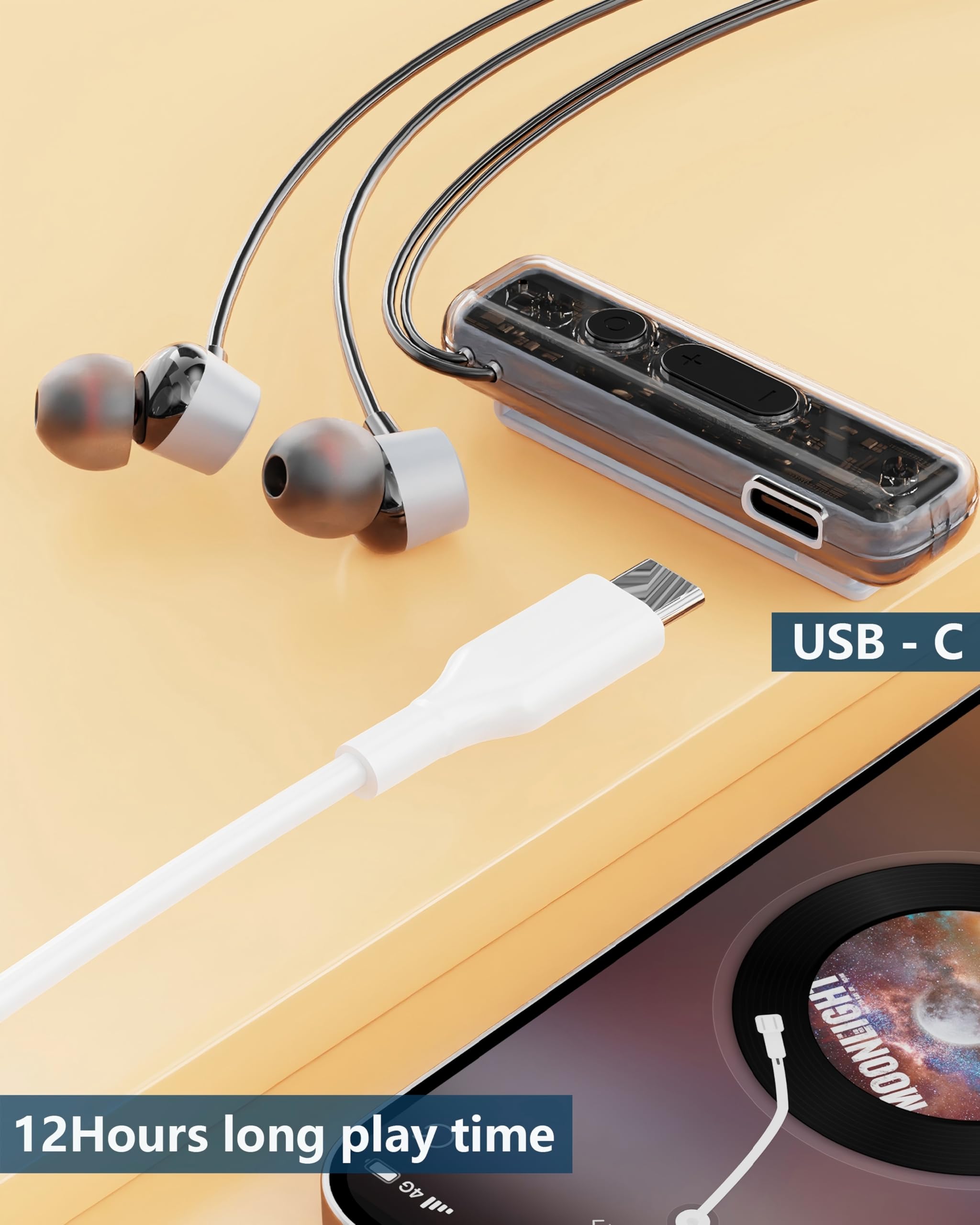 Amazon.com: ZXQ Magnetic Lapel-Clip Neckband Bluetooth Headphones