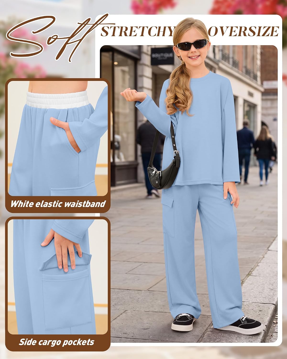2 Piece Girls Outfits Fall Sweatsuit Set