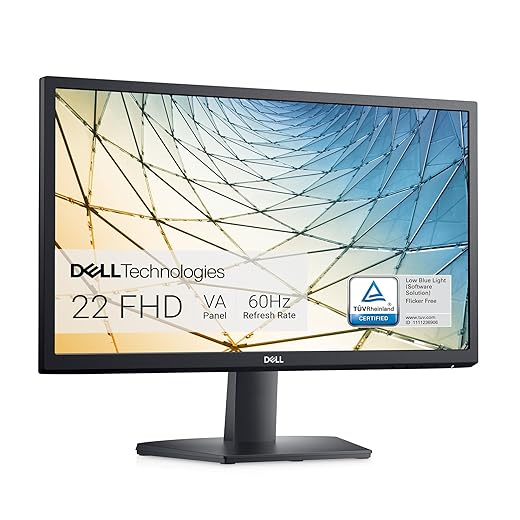 Dell SE2222H 21.5'' Full HD (1920x1080) Écran, 60 Hz, VA, HDMI, VGA, Garantie 3 ans, Noir