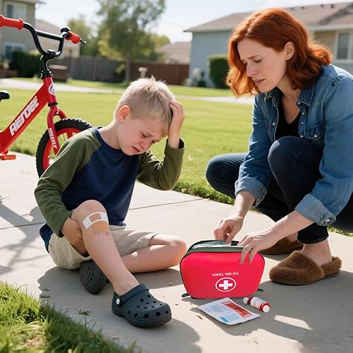 Miniatura 6 de Kit de primeros auxilios de 196 piezas de carcasa dura impermeable kit de supervivencia portátil para el hogar, camping, automóviles, senderismo,