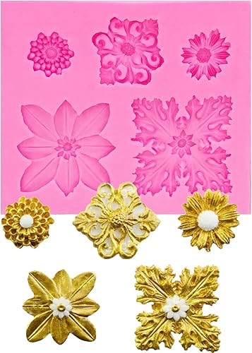 Vista 51 de Molde de jabón de silicona con forma de flor de rosa 3D en 3D, molde de pastel de chocolate, hecho a mano, decoración de fondant, herramientas