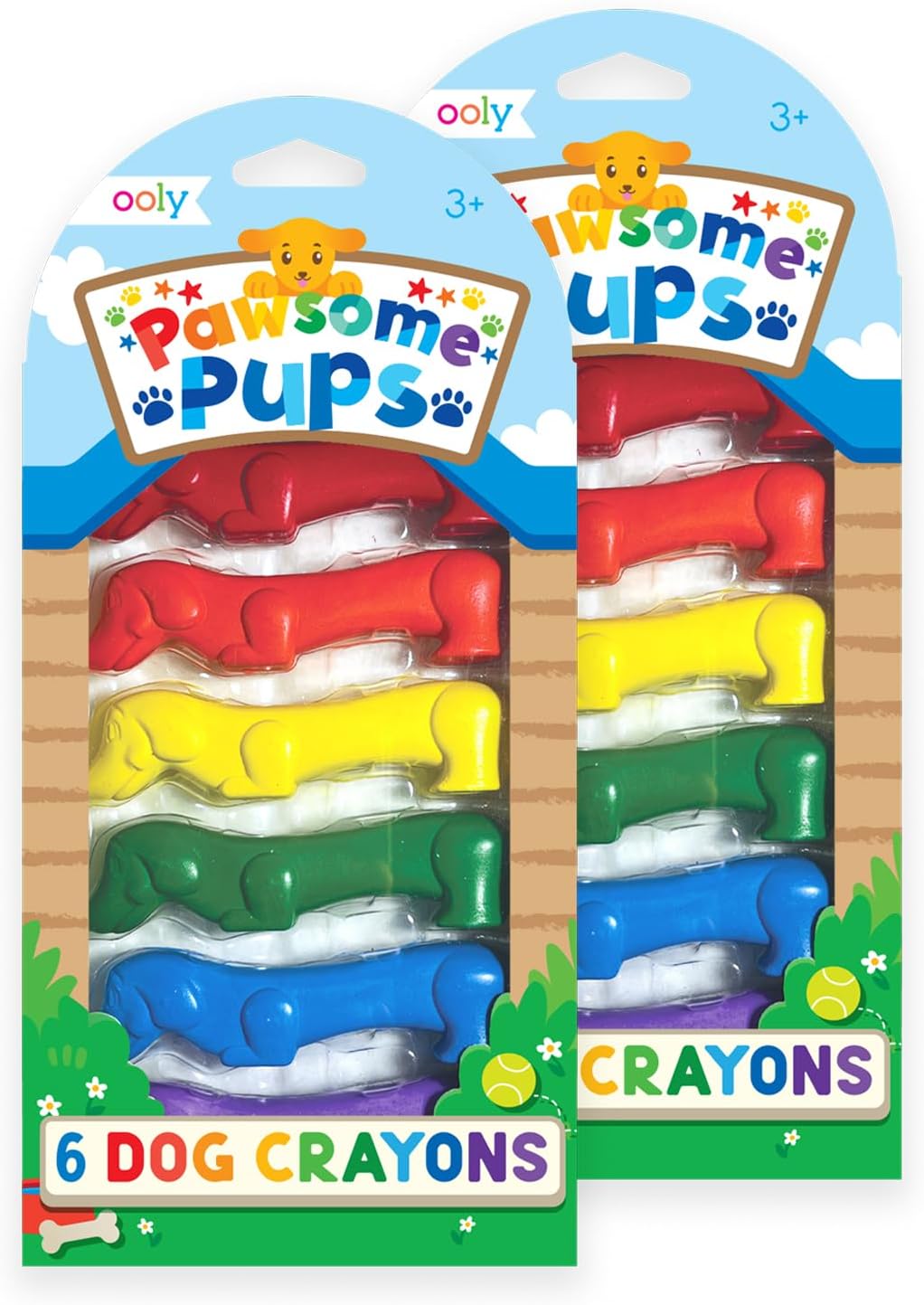 Ooly Pawsome Pups Chunky Crayons for Toddlers and Little Hands [Set of 12], Non