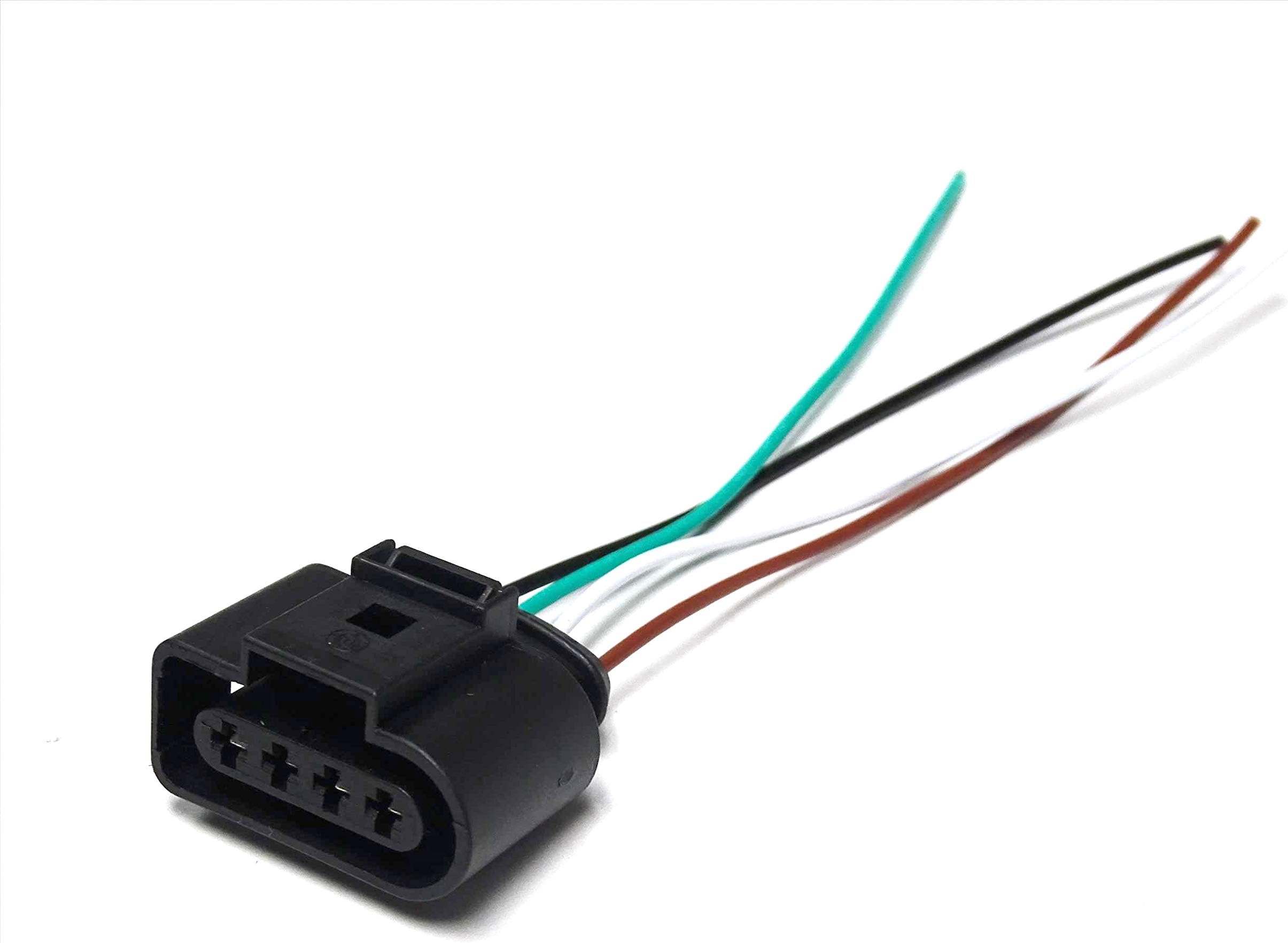4 PIN FEMALE WIRED IGNITION COIL CONNECTOR PLUG SOCKET COMPATIBLE WITH VW SKODA SEAT models 4B0973724 1J0973724
