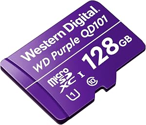 Western Digital SC QD101 Micro SD Card 128GB WD Purple Surveillance Camera WDD0128G1P0C
