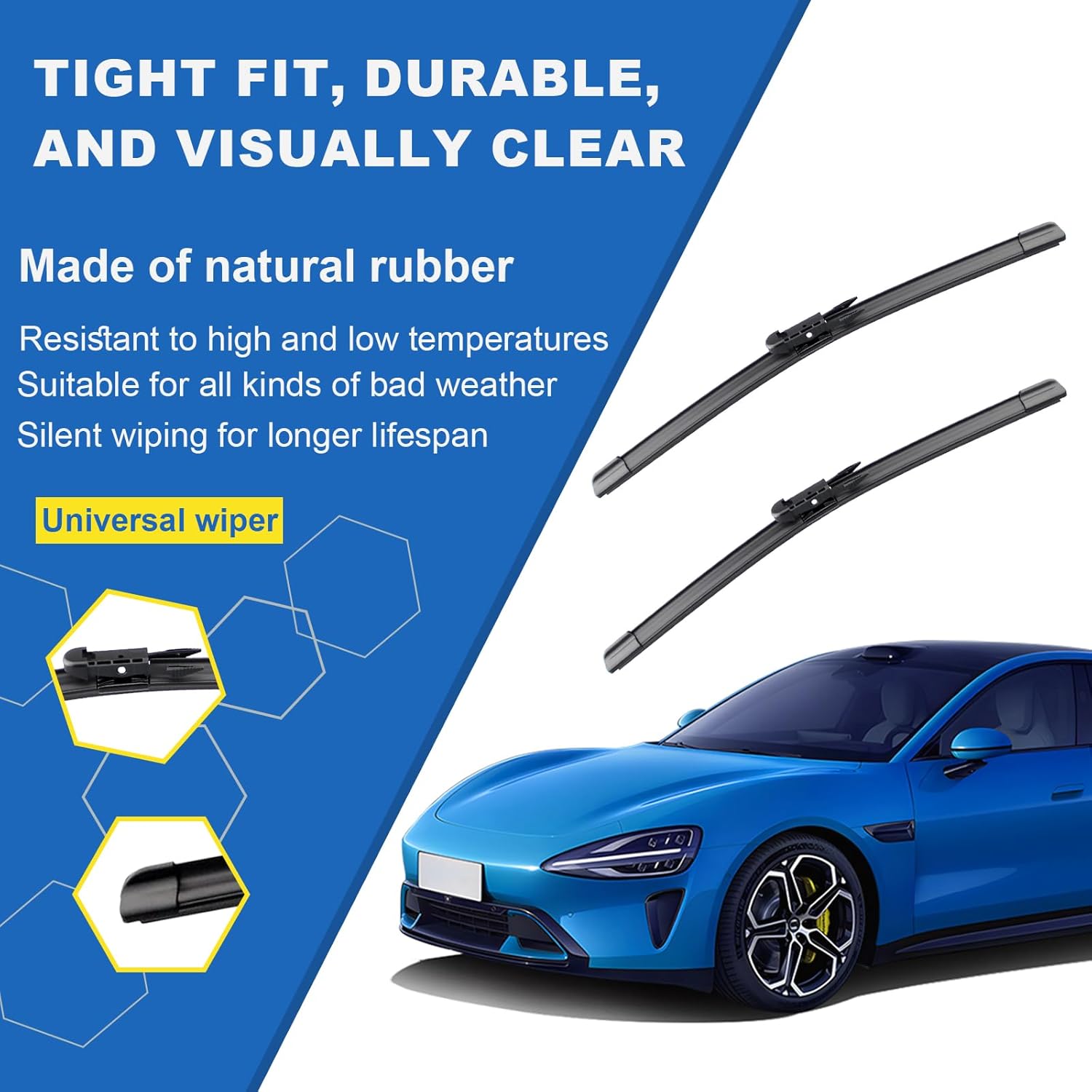 3 Factory Wiper blades Replacement For 2011-2016 Mini Cooper Countryman Original Equipment Replacement Windshield Wiper Blades Set 20"+19"+10" (Set of 3) Pinch Tab