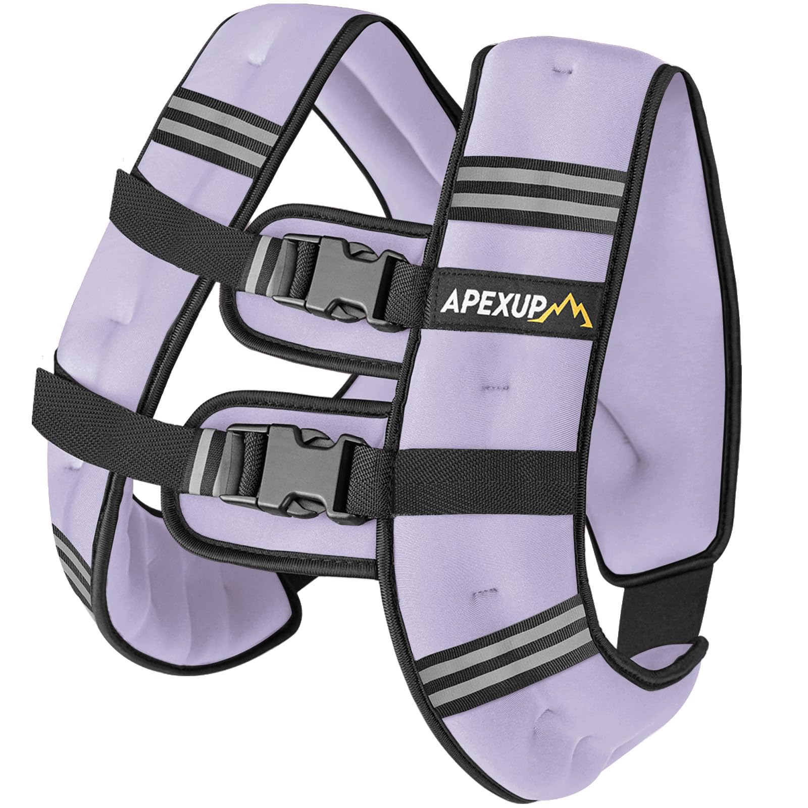APEXUP 20lbs Weighted Vest Men Women, Weight Vest for Women Workout Equipment for Strength Training Running (Pastel Purple)