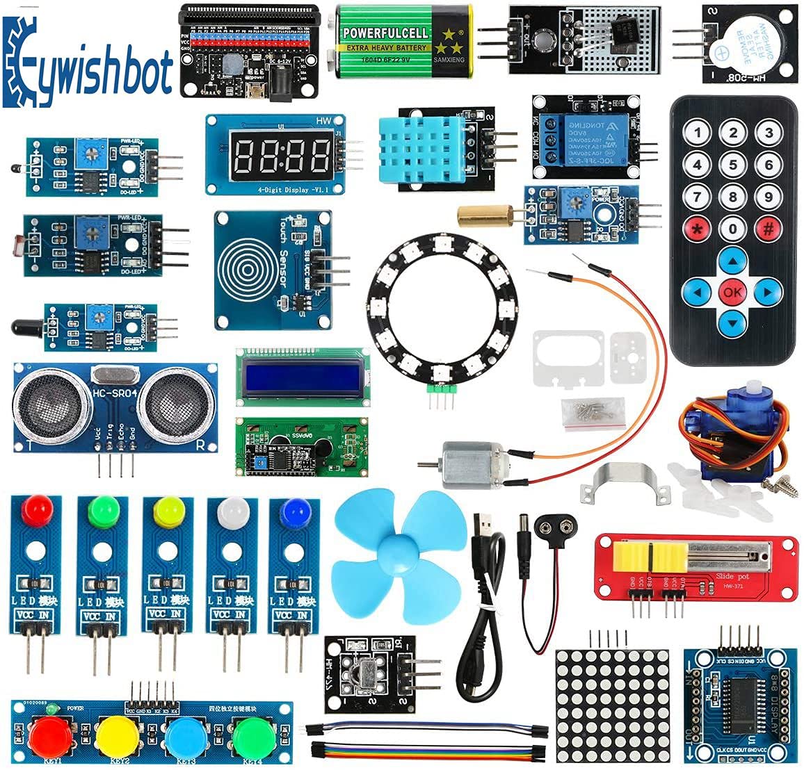Keywishbot Micro bit Starter Kit, Electronic microbit Starter Kit for BBC Micro:bit with 33 Lesson Tutorial