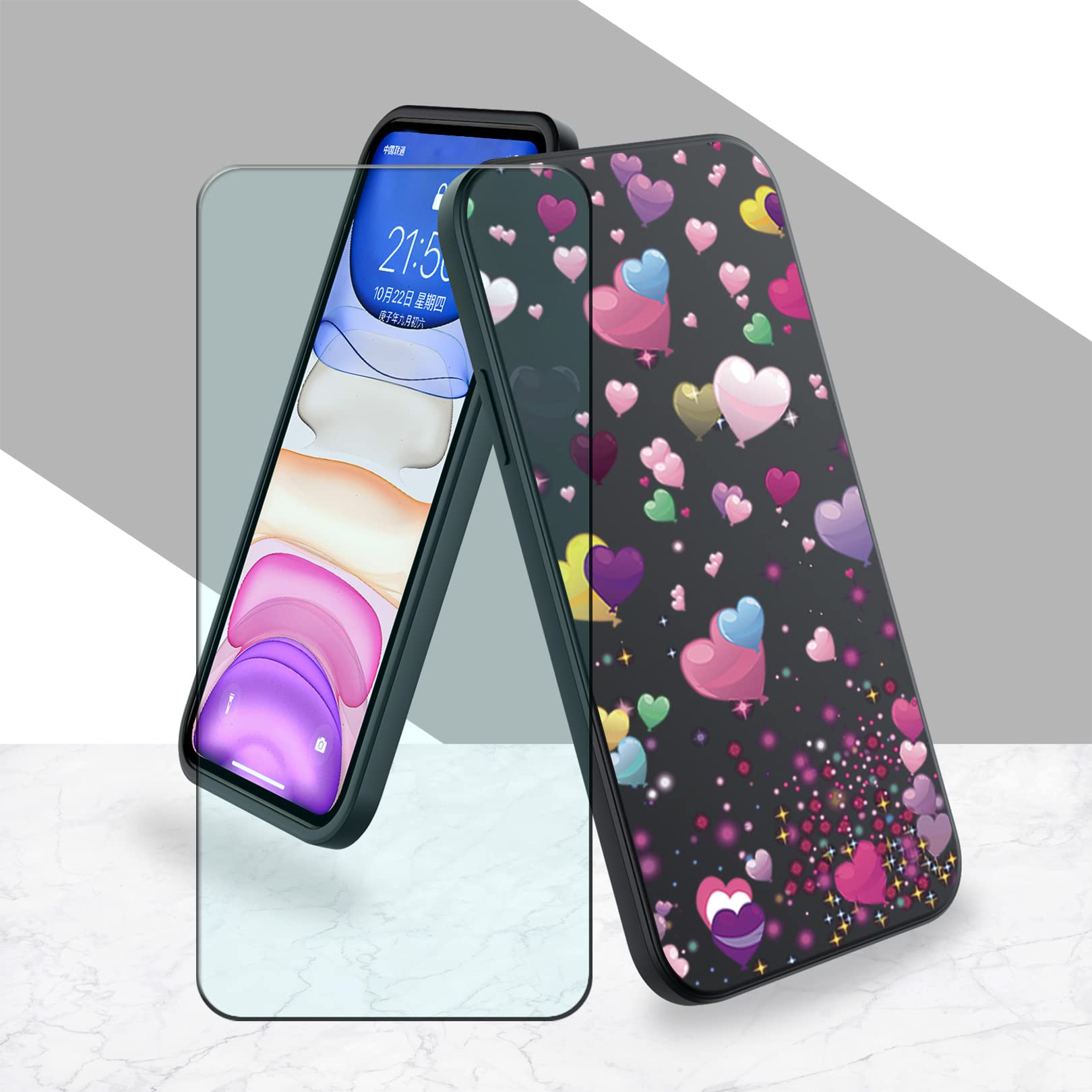 ZXLZKQ Custodia per Doogee S89 (6.3 Pollice) + 2 PCS Pellicola Protettiva Vetro Temperato, Antiurto TPU Ultra Sottile Morbida Silicone Nero Case Cover per Doogee S89 - Nero
