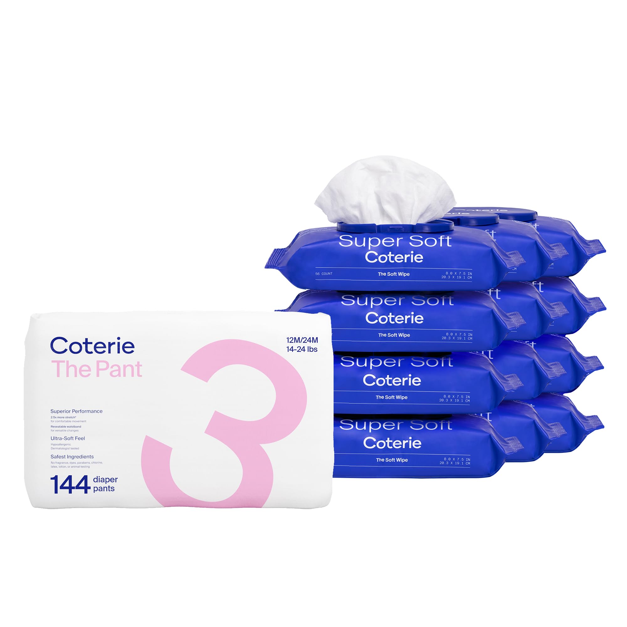 Amazon.com: Coterie Baby Soft Wipes, 12 Packs, 672 Count
