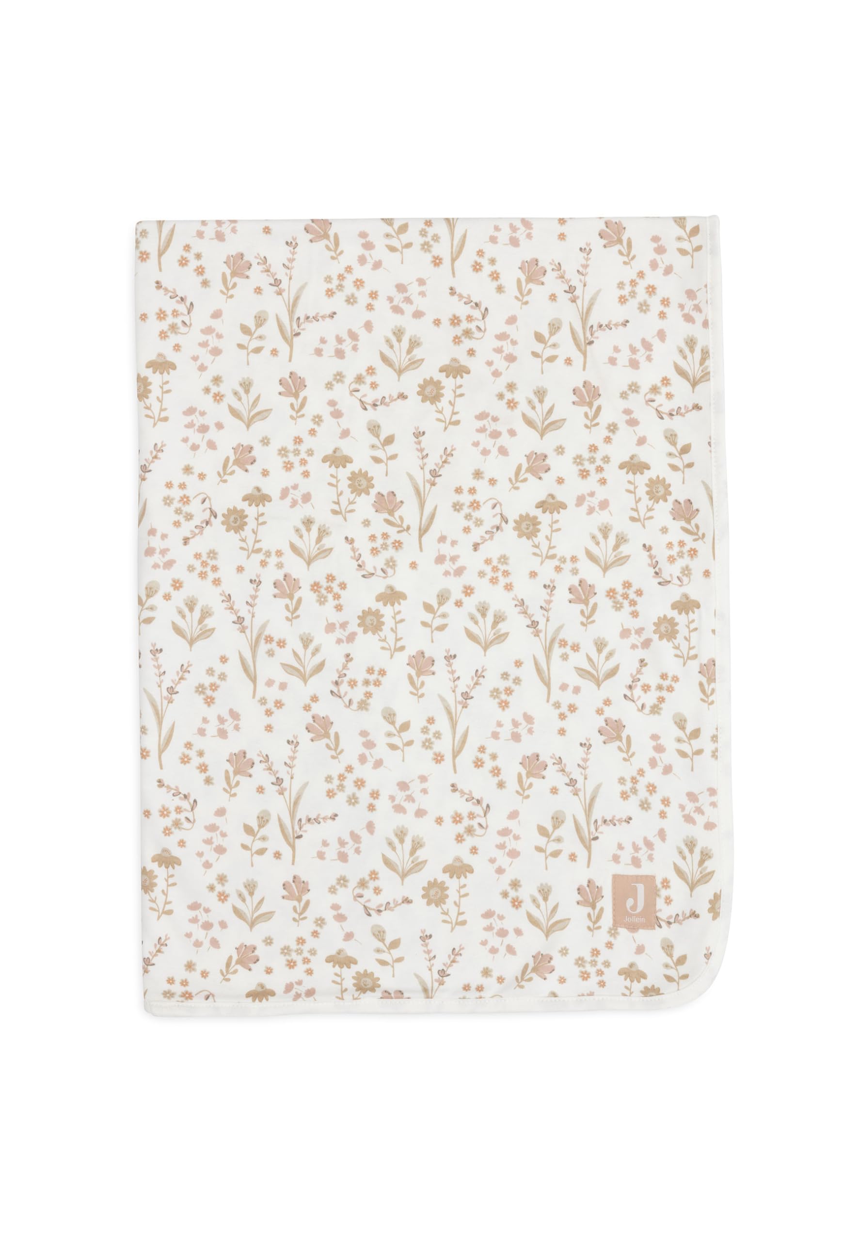 Jollein Bloomy kocyk niemowlęcy z dżerseju – 75 x 100 cm – 100% bawełna – do kołyski dla niemowląt – 1.0 TOG – certyfikat Öko-Tex – miękki dżersej