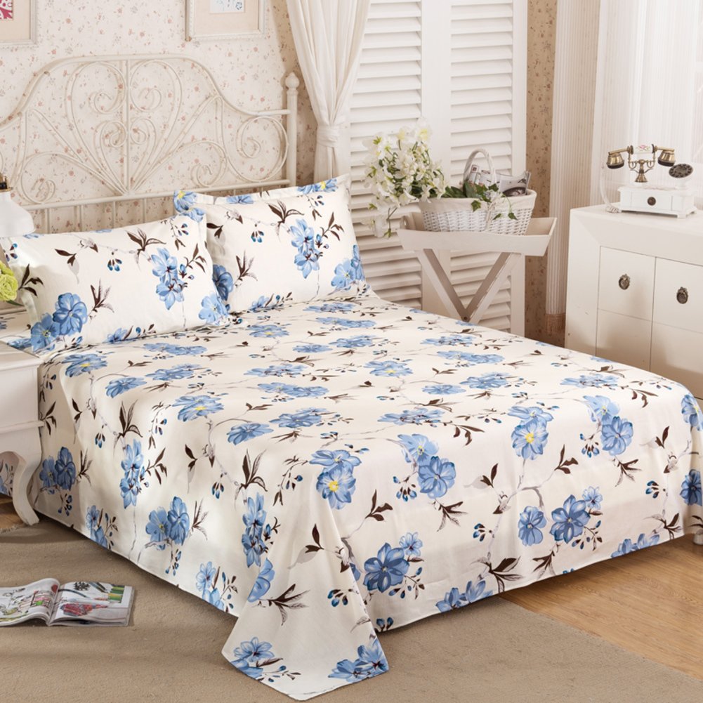 Drap en coton imprimé dessin animé rembourré 180x230cm pour lit une place confortable