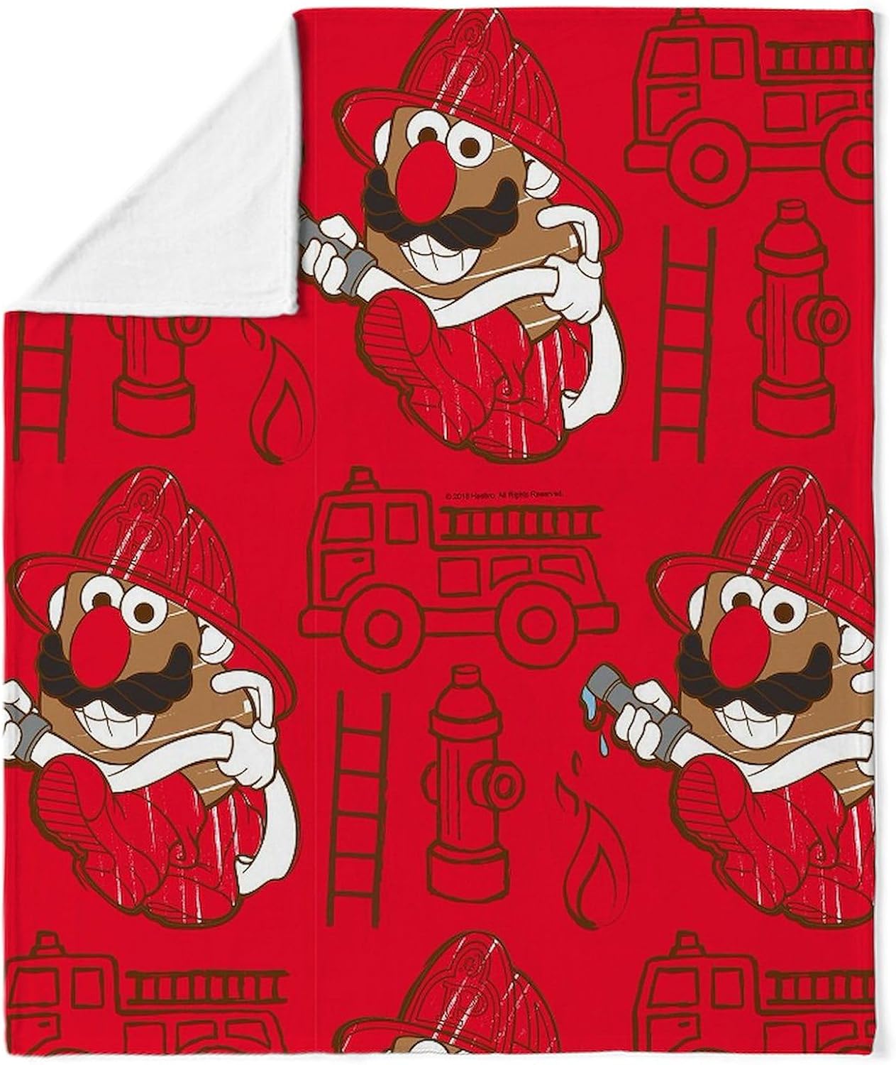 CafePress Mr. Potato Head Firefighter Throw Blanket Super Soft Fleece Plush Throw Blanket, 60"x50"