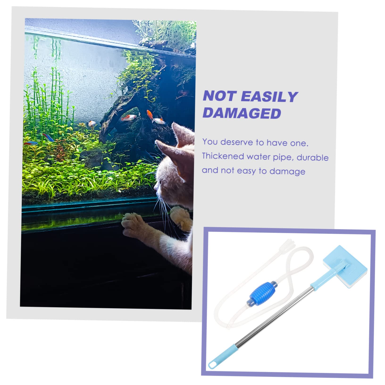 Kisangel 5 Sätze Wasserwechsler für Aquarien aquarienstaubsauger Aquarium reinigungspumpe Aquarium Reinigungssystem Aquarium Sauger Wasserreiniger für den Haushalt Aquarienwerkzeuge Plastik