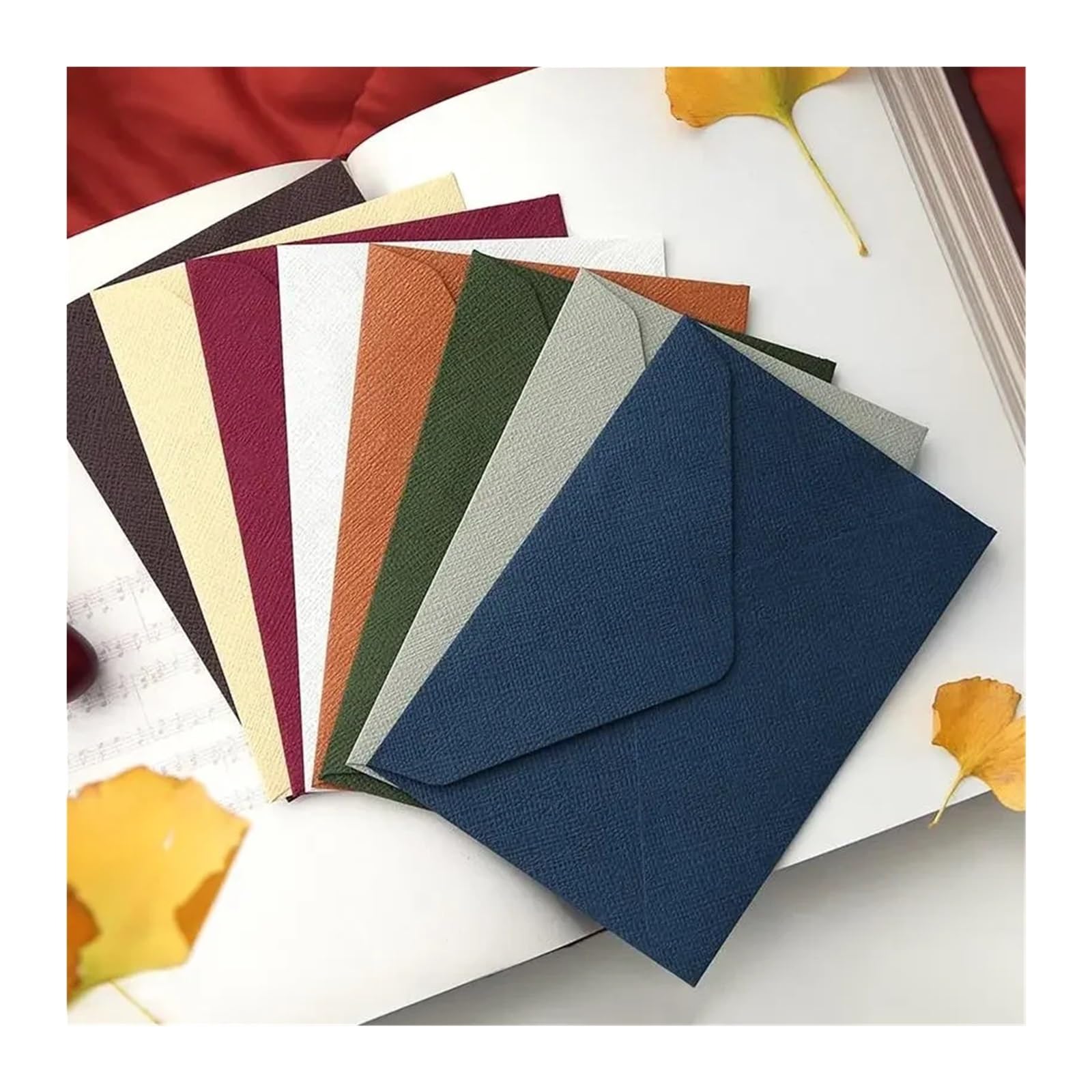 Ręcznie robiona kartka ślubna typu pop-up, Zaproszenia ślubne, zestaw 10 sztuk, wielokolorowe, 16,1 x 11,2 cm, koperty w stylu western z fakturą konopi(Red)