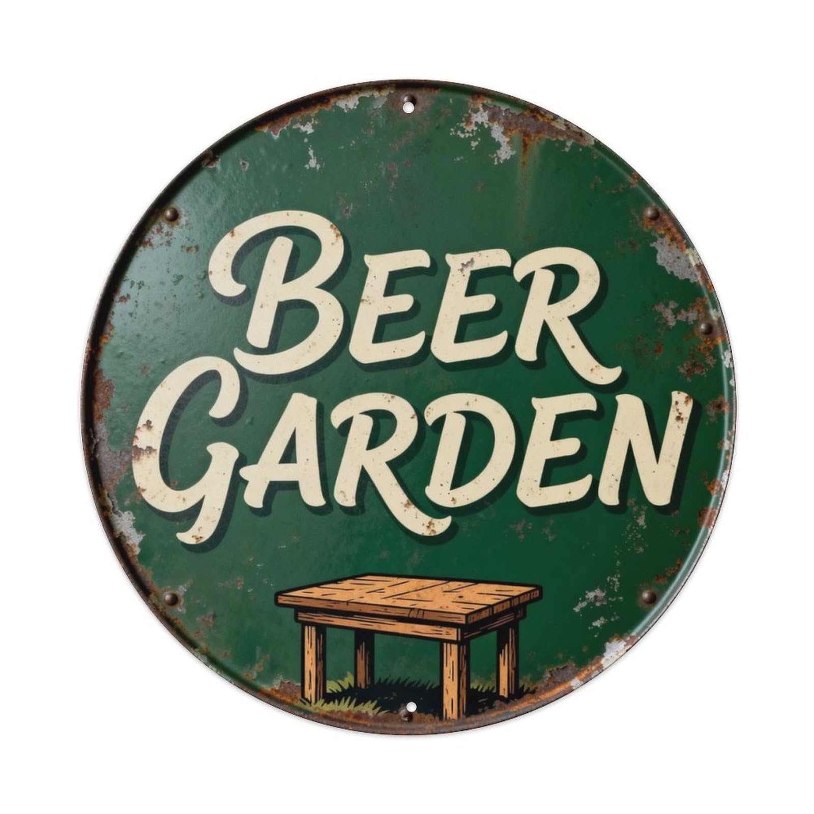 Beer Garden Metal Tin Sign Plaque