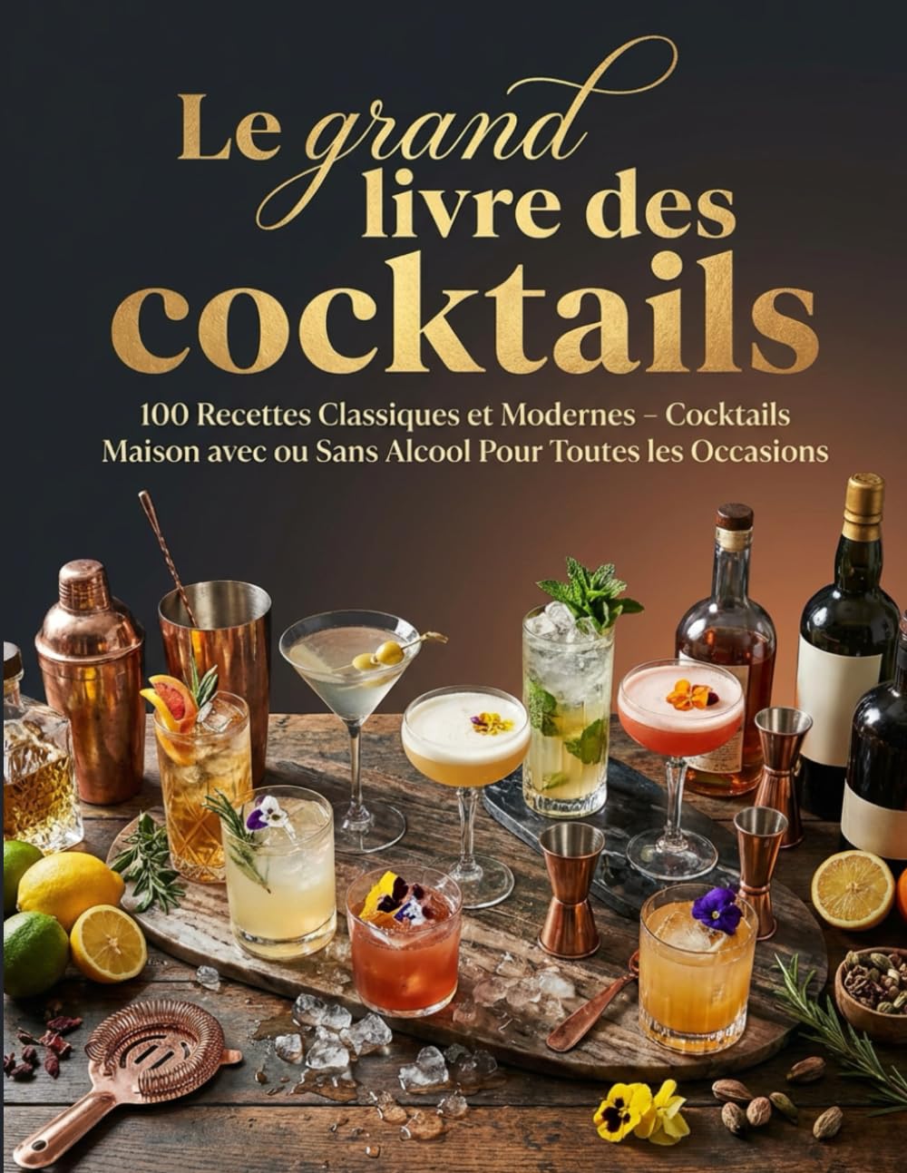 Le grand livre des cocktails : 100 recettes classiques et modernes – Cocktails maison avec ou sans alcool pour toutes les occasions