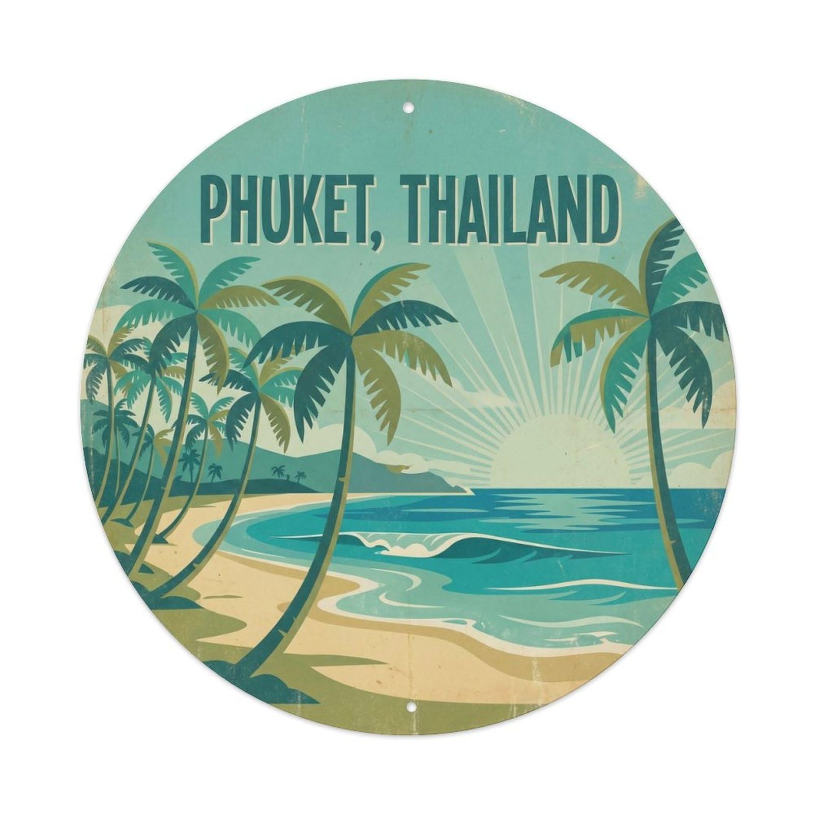Seaside Journey Phuket Karon Beach Heritage Metal Tin Sign