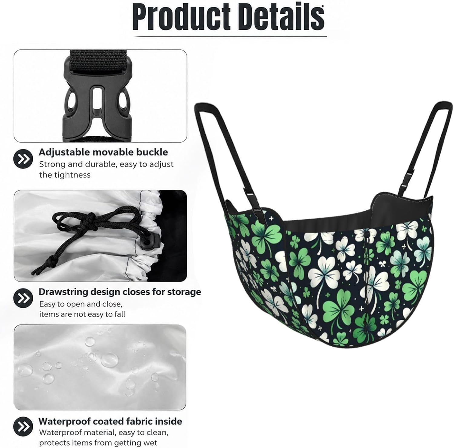 Augenstern St-Patricks-Shamrock Car Backseat Organizer Bag For Road Trips image 4