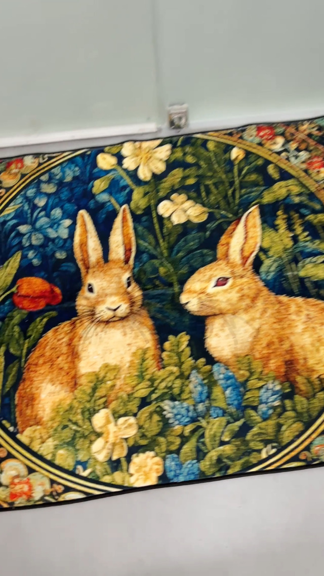 Tapete decorativo Fchen art con diseño de conejos 76x120 cm miniatura 7