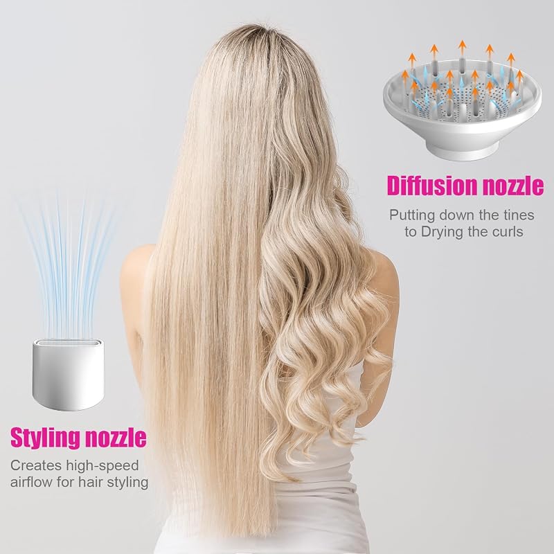 LESCOLTON Ionos Hajszárító 110000 RPM LED Kijelzővel Hőmérséklet Szabályozás Fehér