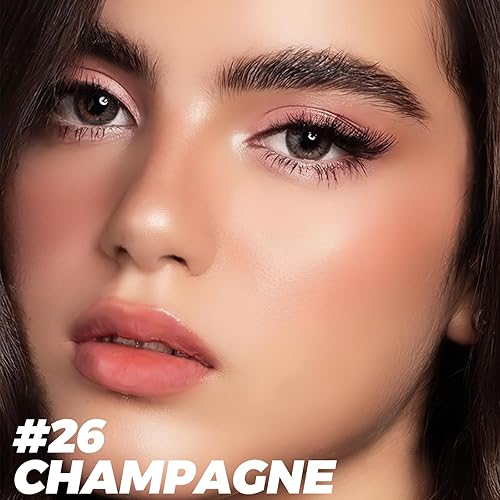 Miniatura 2 de FOCALLURE Sombra de ojos en barra brillante y mate, lápiz iluminador de ojos suave y brillante para mujeres, sombra de ojos impermeable y maquillaje