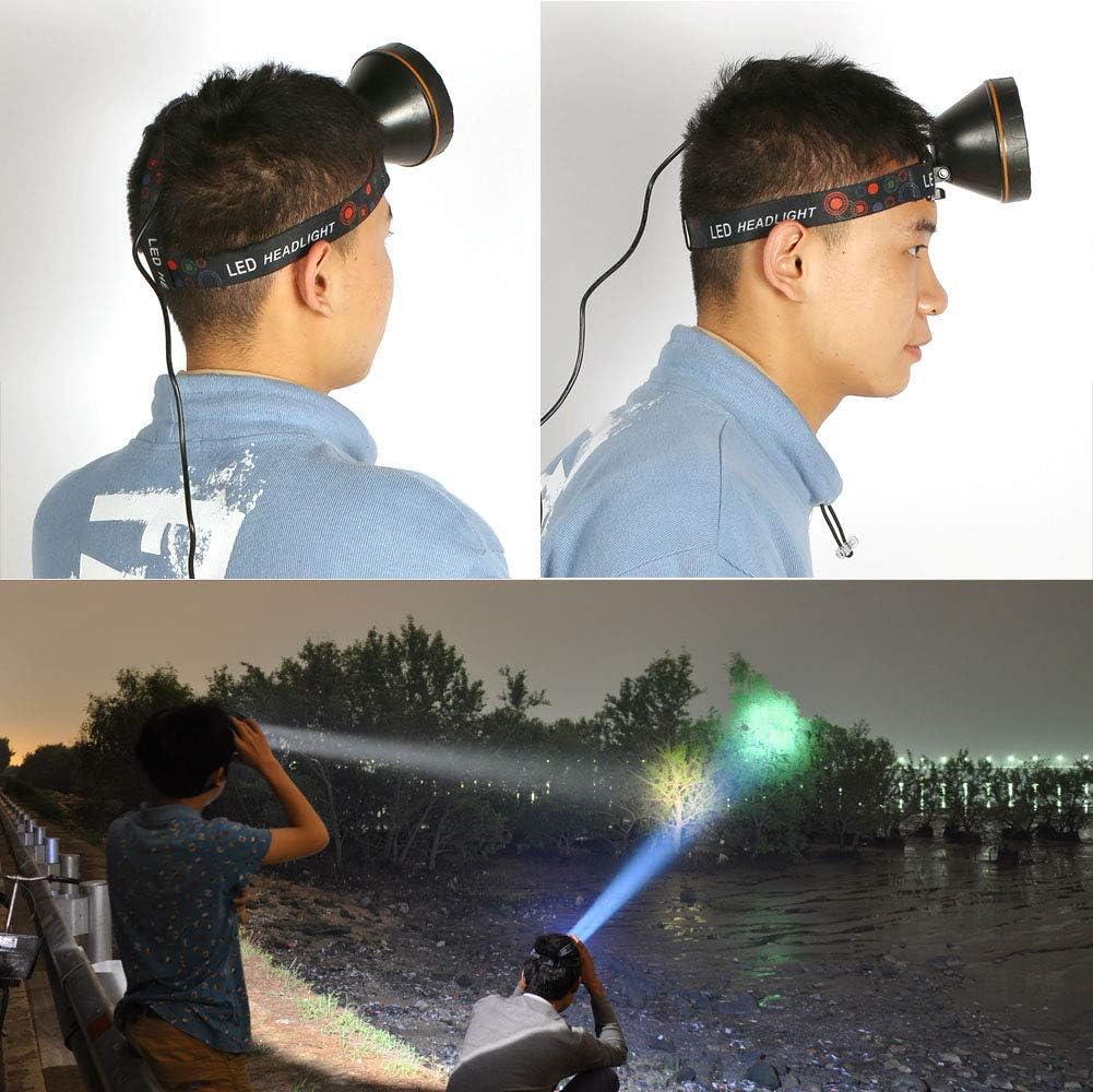 Lіmіtеd Stосk Yongkist Super Bright LED Rechargeable Headlamp,Coon Hunting Lights Powerful Headlight Spotlight with Battery Powered Waterproof Flashlight Head Torch for Hiking Hunting Camping (Yellow) Buу 1 gеt 1 Yongkist Super Bright LED Rechargeable Headlamp,Coon Hunting Lights Powerful Headlight Spotlight with Battery Powered Waterproof Flashlight Head Torch for Hiking Hunting Camping (Yellow)