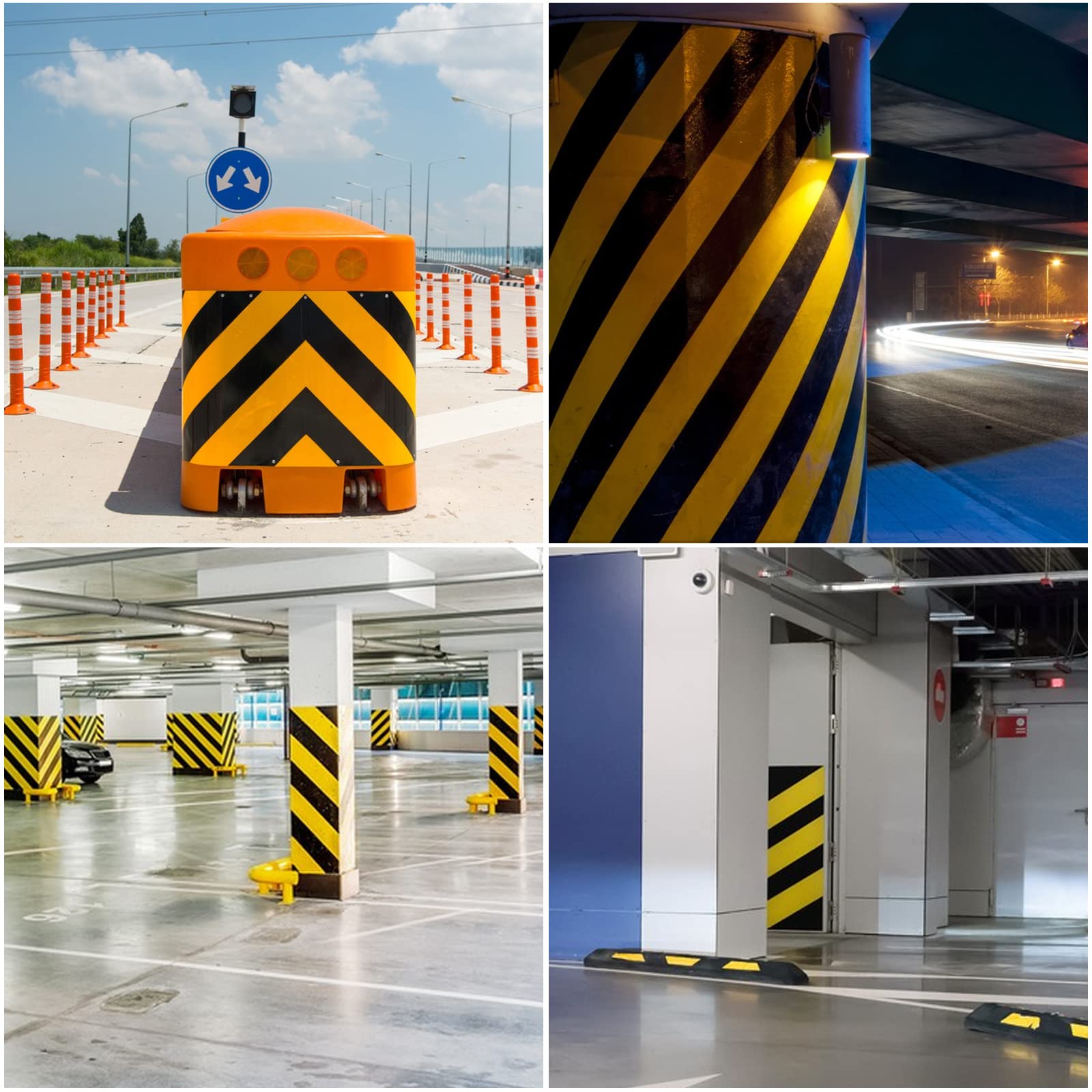 25M x 5cm Nastro Segnaletico Nastro Catarifrangente Alta Visibilità Adesivo Nastro Adesivo Giallo Nero Per Auto Moto Veicoli E Trattori Bicicletta Attività Notturna