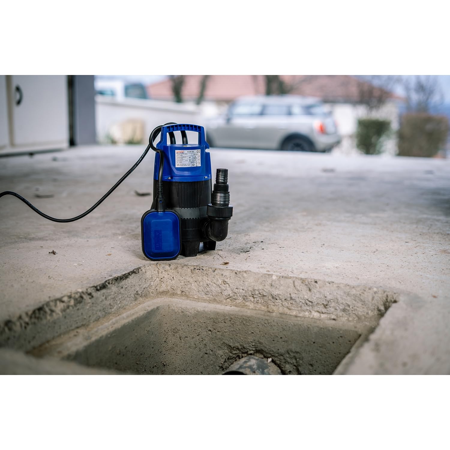 SPID'O - Bomba de Achique 400W - 9 m3/h - Aguas Cargadas - Partículas 30 mm - Altura Máx 5,5 m - Compacta
