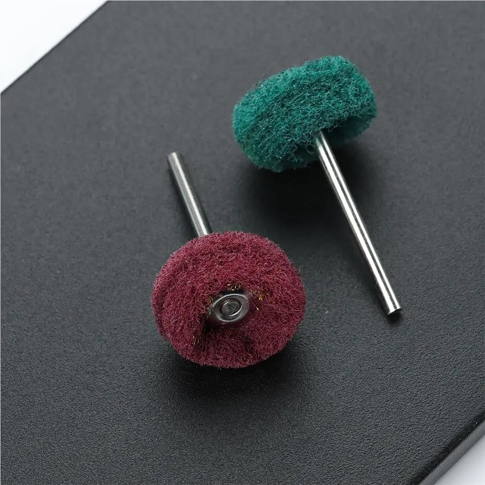 Sanding Grinding Nylon Buffing with 3mm Shank Polishing Wheel Drill Abrasive Brush for Rotary Tools(Black)