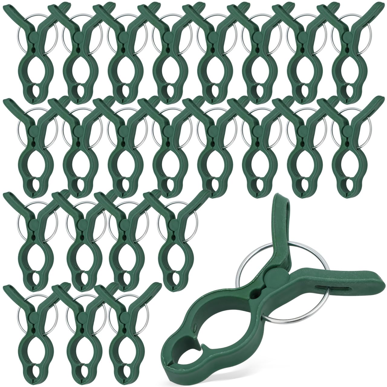 jojofuny 50 Stück Pflanzenclips Groß Pflanzenklammern für Tomaten Orchideen Grün Befestigungsclips Rankhilfe Kletterpflanzen Garten Pflanzenklammer 7,5x5,5cm