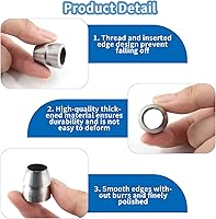 Vista 2 de Biaungdo 14 piezas de mango redondo de seguridad, mango de martillo, cuñas de metal con mango cónico, kit de cuña para mango de hacha de martillo