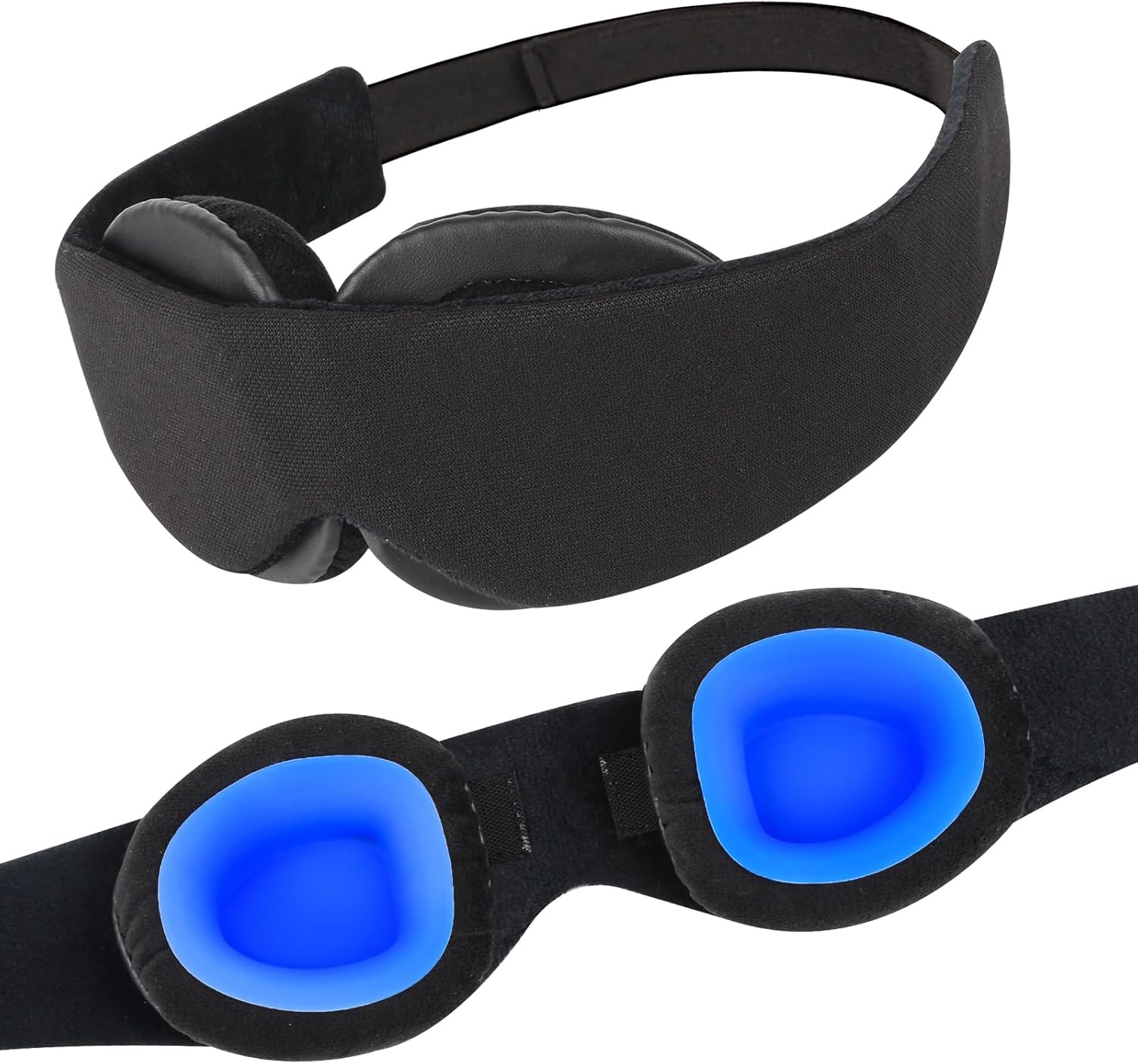 2026 Upgraded Sleep Mask for Dry Eyes – Reusable Eye Mask for Men & Women –100% Blackout & Adjustable Moisture Goggle, Soft, Comfortable– Ideal for Travel – Black
