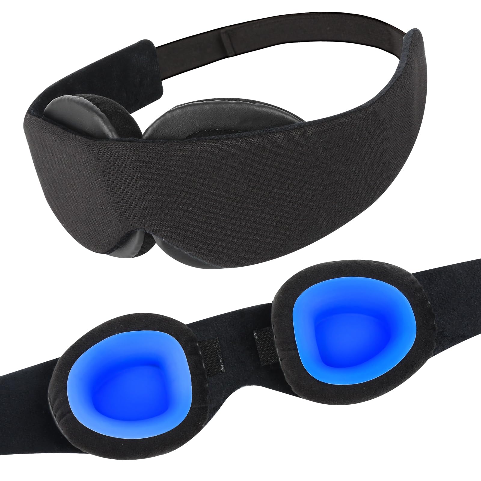 Photo 1 of 2026 Upgraded Sleep Mask for Dry Eyes – 100% Blackout & Adjustable Moisture Goggles – Soft, Comfortable, Reusable Eye Mask for Men & Women – Ideal for Travel – Ideal for Travel – Black