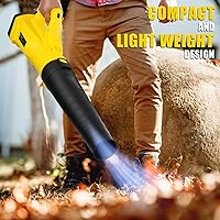 Vista 6 de Leaf Blower, 3000W High Power Turbine Handheld Electric Leaf Blower, with 82 feet Extra Long Power Cord, 6-Gear Wind Speed Regulation, for Lawn