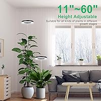 Vista 54 de LORDEM Grow Light, LED Plant Light for Indoor Plants Growing, Full Spectrum Desk Growth Lamp with Automatic Timer for 4H/8H/12H, 4 Dimmable Levels
