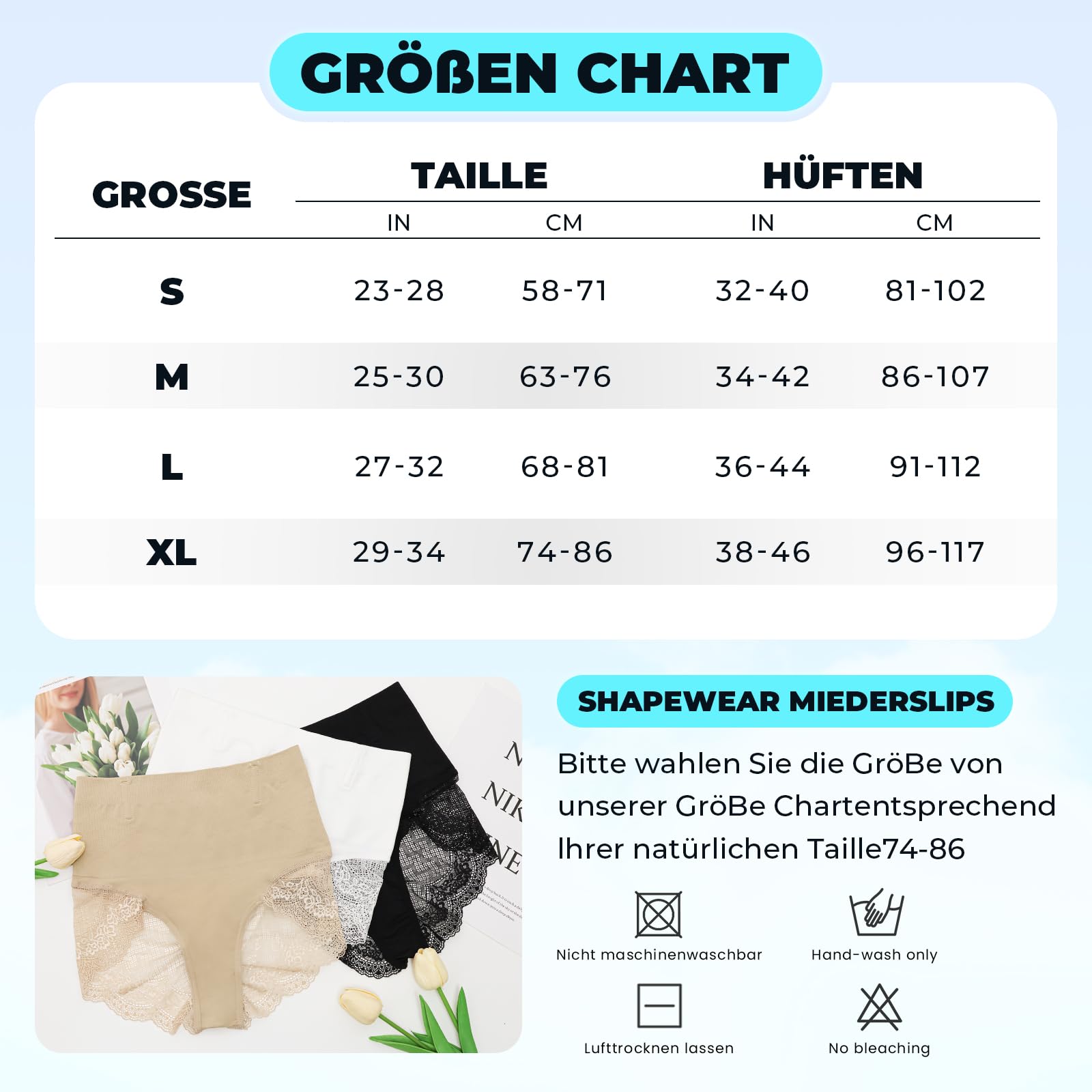 Bauchweg Unterhose für Damen Shapewear Miederslip Miederhose Nahtlose Body Shaper Unterwäsche