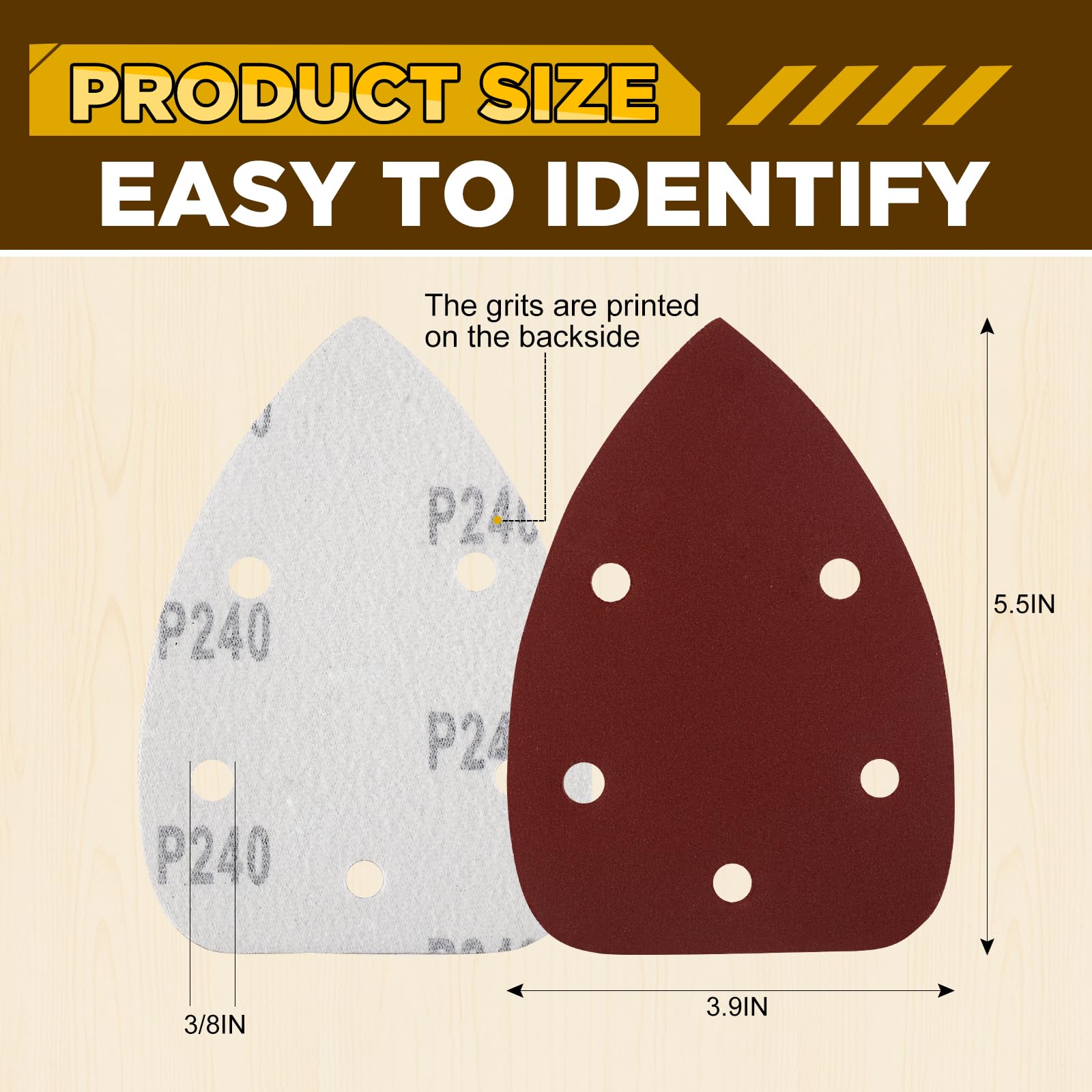 Mouse Sanding Pads - 55 Pcs, 9 Grits -3