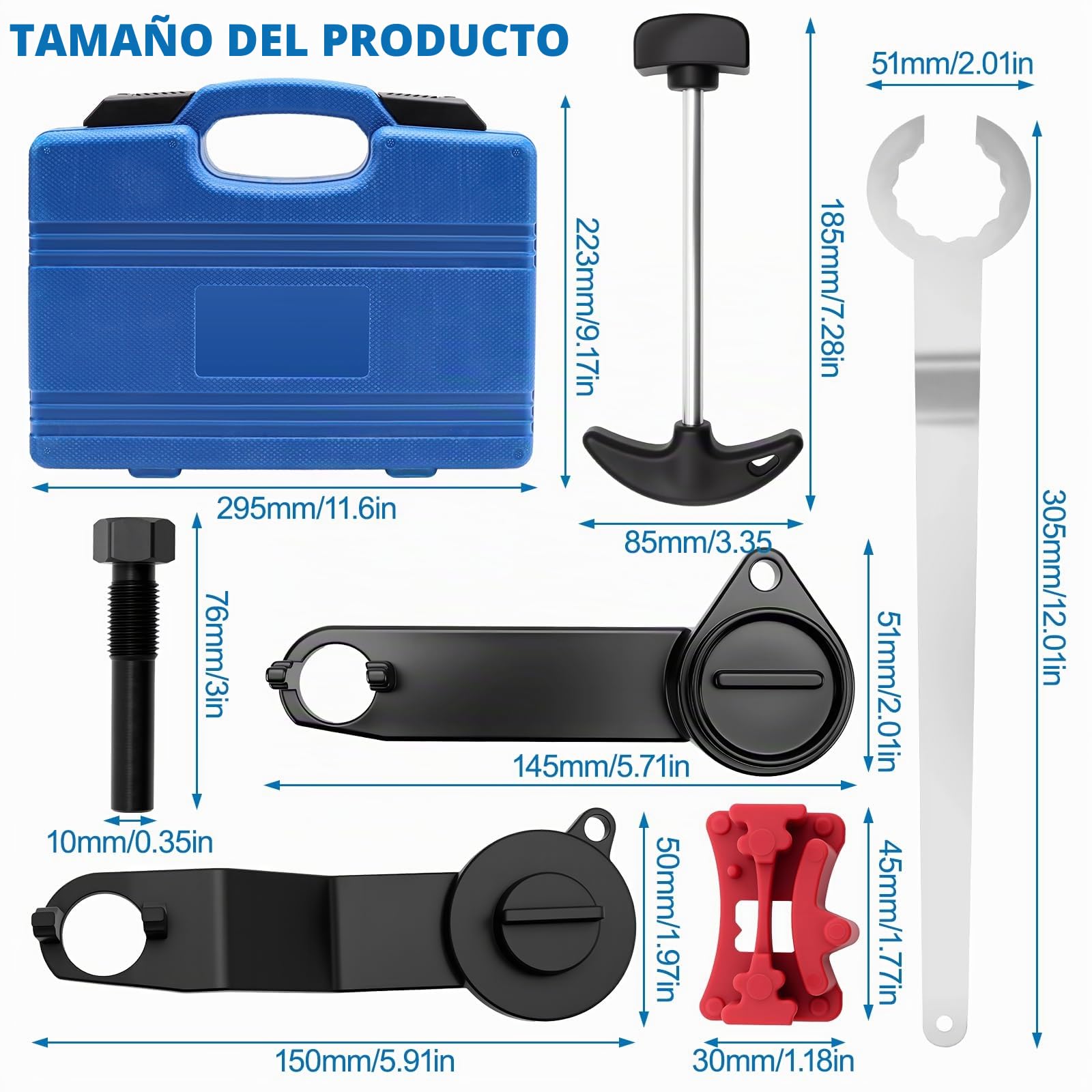KAOLALI Herramienta de Correa de Distribución para VAG EA211 1.0L 1.2L 1.4L 1.6L FSI TSI TFSI Motor de Gasolina, Herramienta de Ajuste del Motor con Apto para VW Audi A3/Golf VII/Jetta/Seat Leon