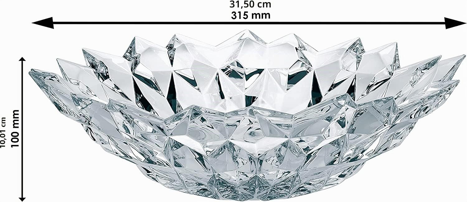 Nachtmann Glasschale Ø 32 cm, Quartz, 90055, Salatschüssel aus Kristallglas, Schale spülmaschinenfest | Kristallglas