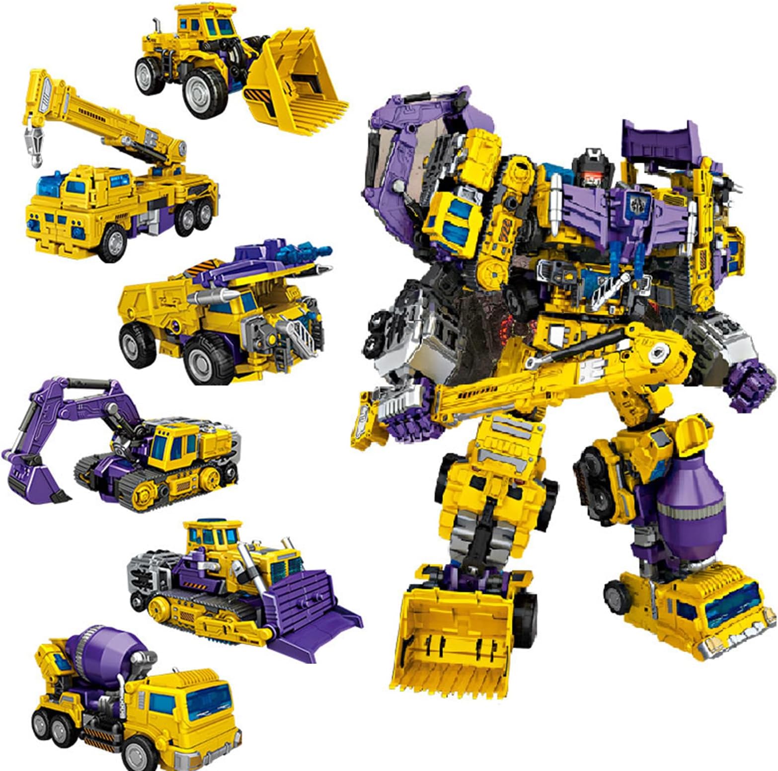 NBK Deformation Oversize Toys Robot Devastator TF Engineering Combiner 6 in 1 Action Figure Car Truck Model Gift for Kids Boys