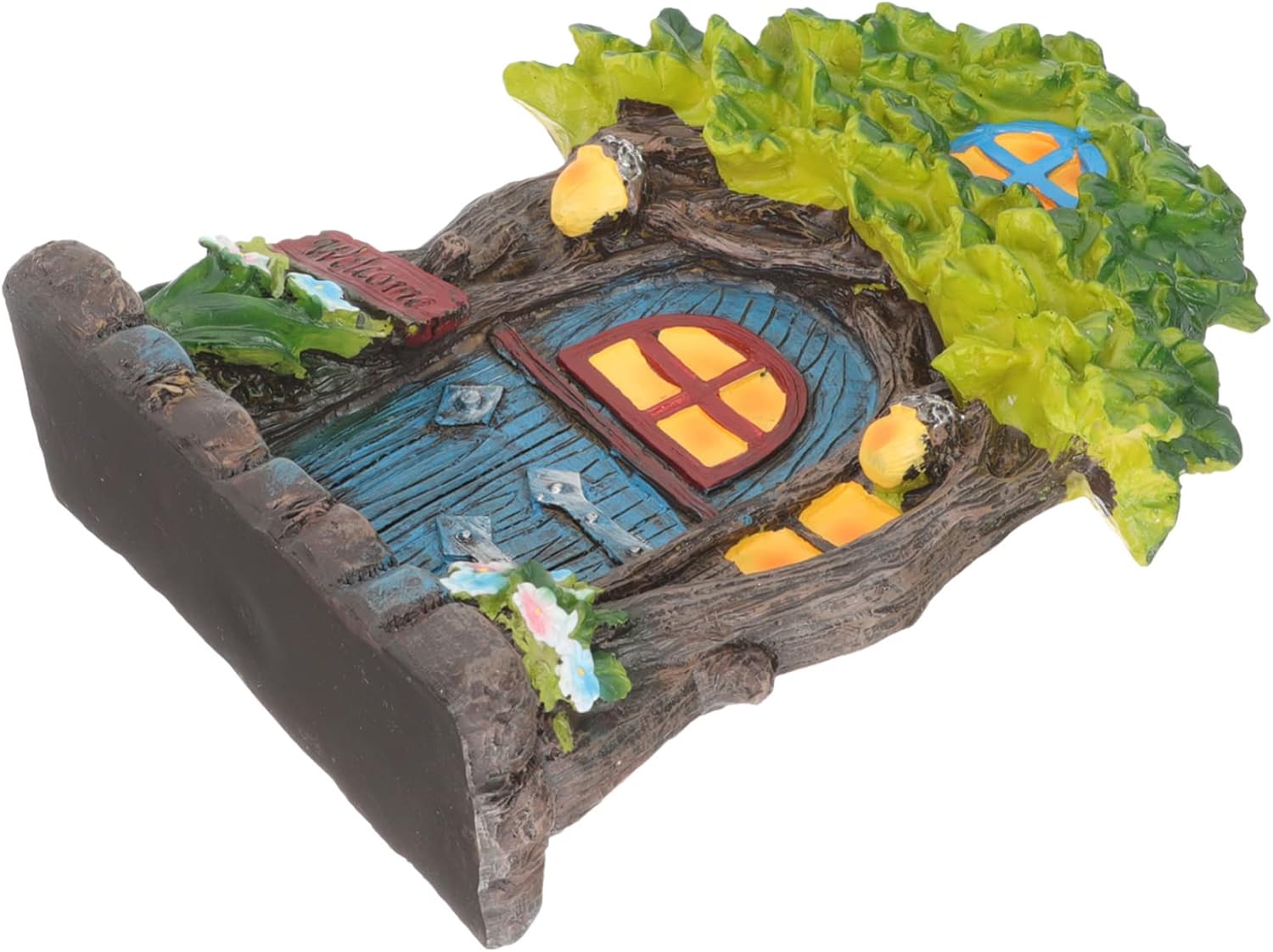 DIY Miniature Fairy Door Decor Garden Fairy House Sculpture for Outdoor Indoor Decoration Charming House Model for Garden