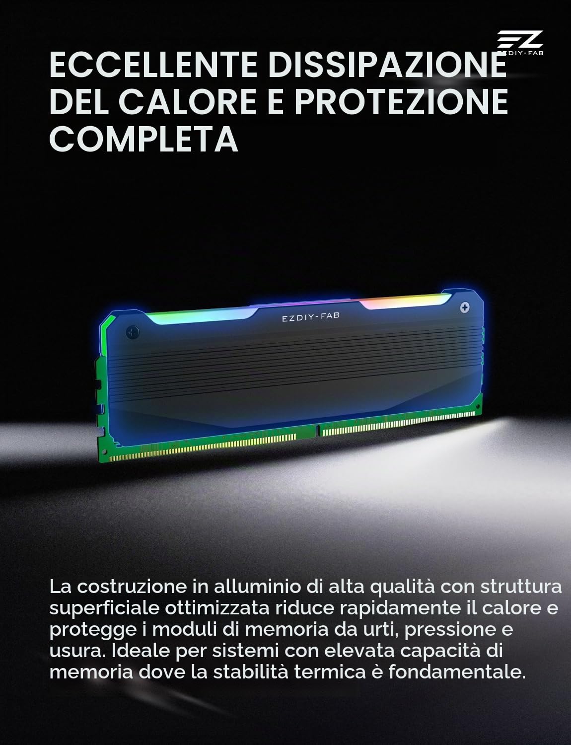 EZDIY-FAB RH01 ARGB - Dissipatore di memoria RAM DDR4/DDR5, confezione da 2