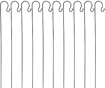 Selections Metal Shepherd's Crook Garden Hook for Bird Feeders & Lanterns 1m - Pack of 10