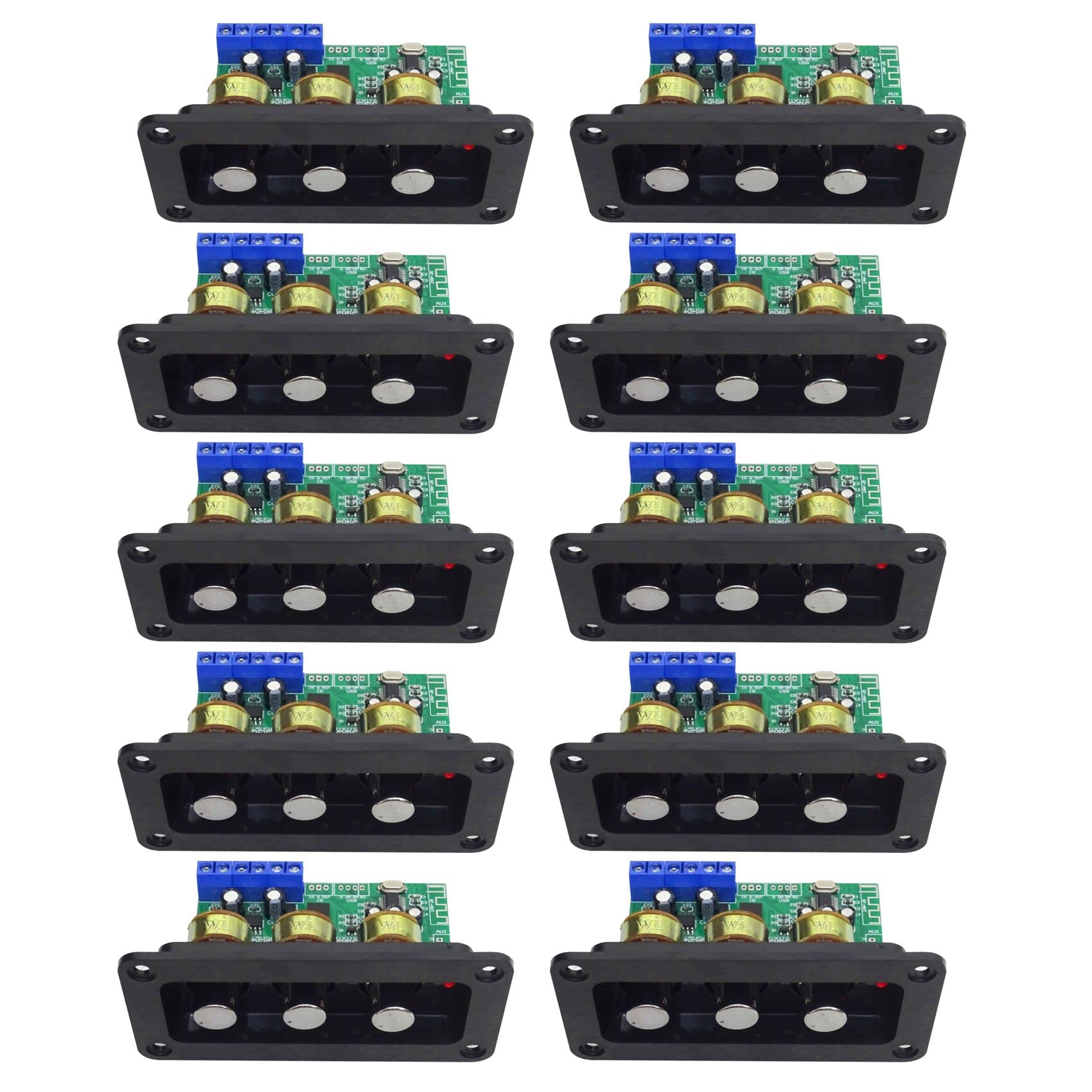 10X Carte Audio de Puissance D'Amplificateur Bluetooth 20Wx2 Amplificateurs Sonores D'Ampli Stéréo AUX U Décodeur