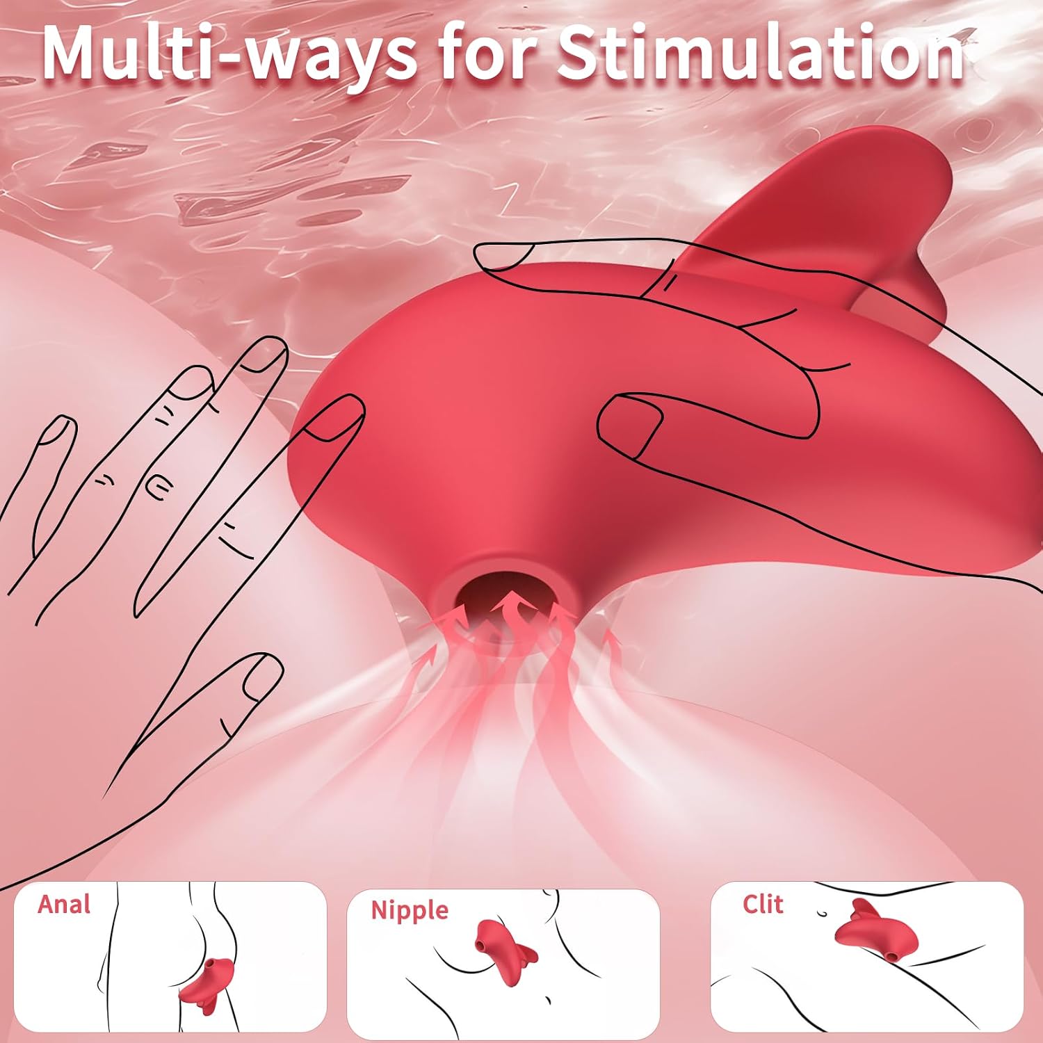 Sucking Vibrator Adult Sex Toys, Clitoral Vibrators Sex Toy with 10 Suction Modes, Adult Toys Clit Nipple Sucker for Women, Waterproof Rose Stimulator for Womens Couples Pleasure