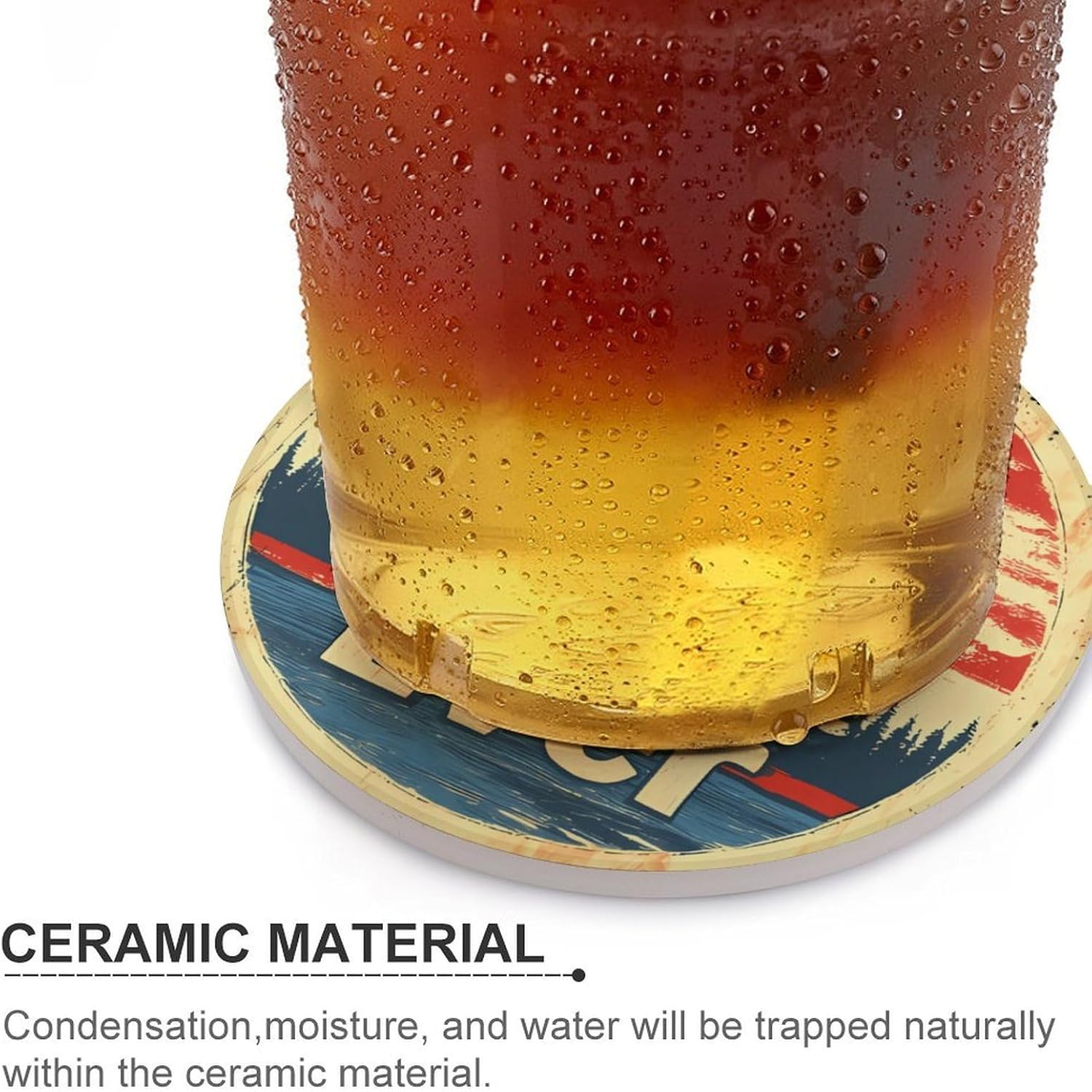 Best Canada Ever Round Ceramic Coasters Print Drinks Absorbent with Cork Base for Home Decor Gifts 4 Inch