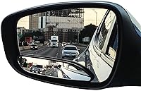 Vista 7 de Xotic Tech - Espejo de punto ciego, 5 pulgadas, marco rombo HD, de vidrio, convexo, ajustable, gran angular, espejo retrovisor, universal